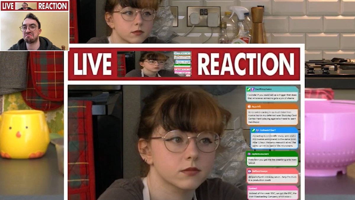 NEW VIDEO 

I let my husband produce one of my streams 

This was a reward for a charity stream, it was entirely his idea, and he did all of these effects and stuff on the fly!

Please check it out, and let me know what you think in the comments 🫡
youtube.com/watch?v=29izHI…