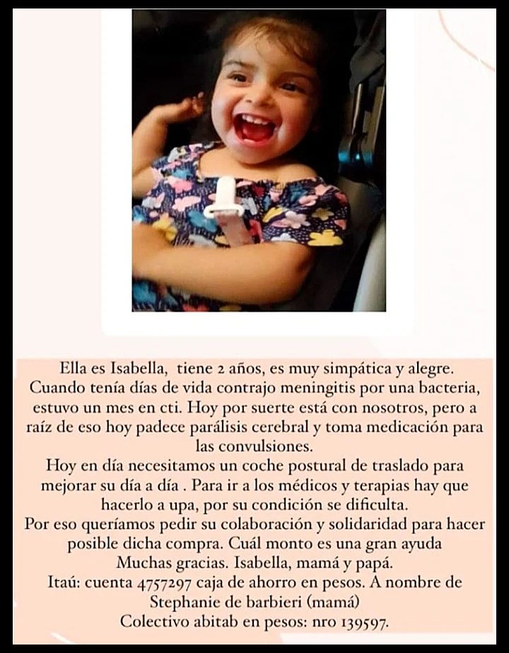 MiguelBarrios_'s tweet photo. Les presento a ISABELLA. Hija de dos compañeros 👮‍♂️👮‍♀️. Estamos organizandonos por lo siguiente 👇
Nos ayudan también dando repostear 🙏. Gracias 🙌. https://t.co/C8qfEISr1A