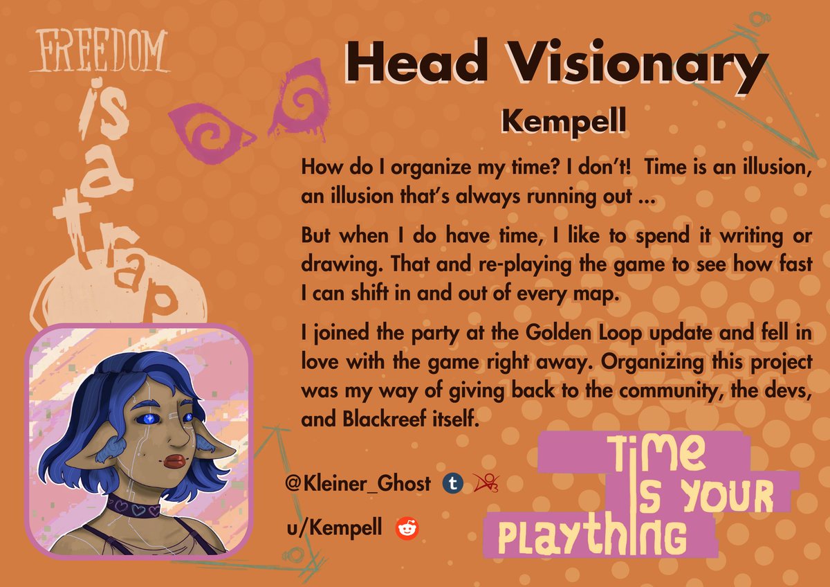 updaamafterdark's tweet photo. Time to meet our team! Starting with yours truly.
#Deathloop #Deathloopzine #fanzine #promo https://t.co/dzk1yEo83O