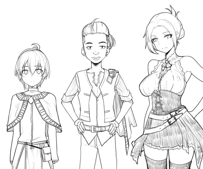 新企画のキャラ線画なんですけど
←られ男 間男 →ヒロイン(28歳処女)

眞「そういや立ち絵の男にも裸必要ですよね?
  間男くん、トランクスはいたら
  タイキックしそう…

…みたいなバカ話をしつつ作業してました
(という先月の話) 