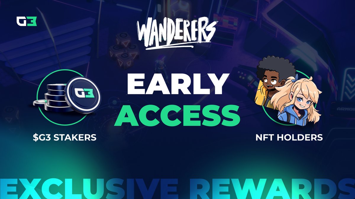 GAM3RS and $G3 stakers, you've unlocked <a href="/Wanderers/">Wanderers</a> closed beta access 🔥

If you hold a GAM3R or have staked at least 333 $G3, sign into codex.wanderers.ai and it’ll be in your inventory, ready to be redeemed on the Epic Game Store. 

Play now to compete in the leaderboard!