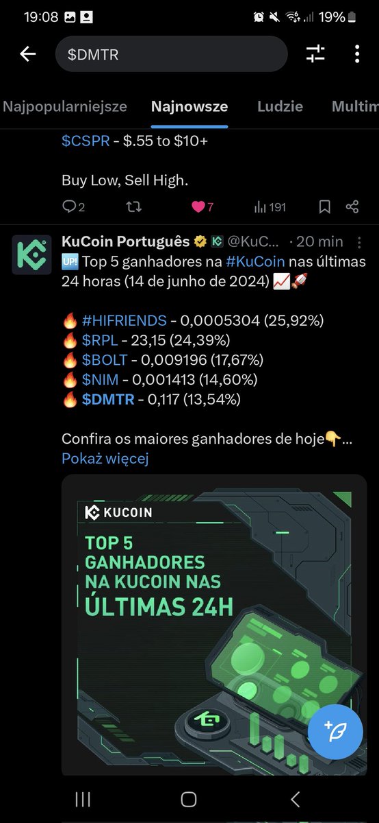 0x1norman's tweet image. Wherever you look 

$DMTR strong AF

Top #depin gainer, top Kucoin, top #AI gainer

Told you

This is the best #ai and #depin with #rwa twist project for biggest multiples in altszn

$fet $tao $theta $ai $vra

🦄🐂🥑😏