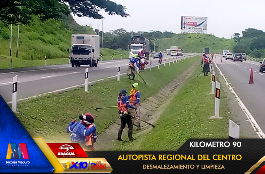 viasdearaguas's tweet photo. 🚧📸 Gdora. @Soykarinacarpio con la constancia y esfuerzo Mantenimiento vial km 90 de la #ARC de #Aragua tramo a tramo, kilometro a kilometro con desmalezamiento y limpieza, bajo los lineamientos del 1x10 del Buen Gobierno.
#AraguaReverdece
#VenezuelaYSuGenteBella
@NicolasMaduro https://t.co/MRuBjsgD6P