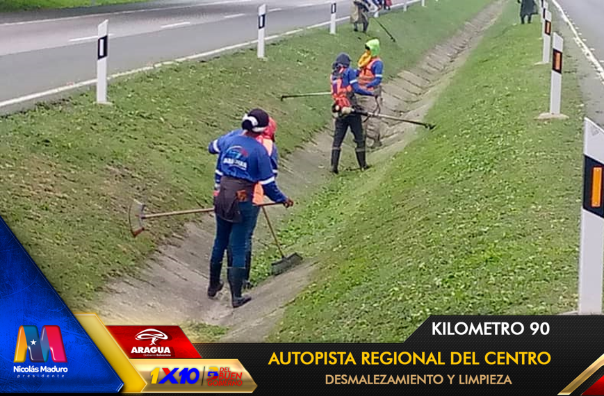 viasdearaguas's tweet photo. 🚧📸 Gdora. @Soykarinacarpio con la constancia y esfuerzo Mantenimiento vial km 90 de la #ARC de #Aragua tramo a tramo, kilometro a kilometro con desmalezamiento y limpieza, bajo los lineamientos del 1x10 del Buen Gobierno.
#AraguaReverdece
#VenezuelaYSuGenteBella
@NicolasMaduro https://t.co/MRuBjsgD6P