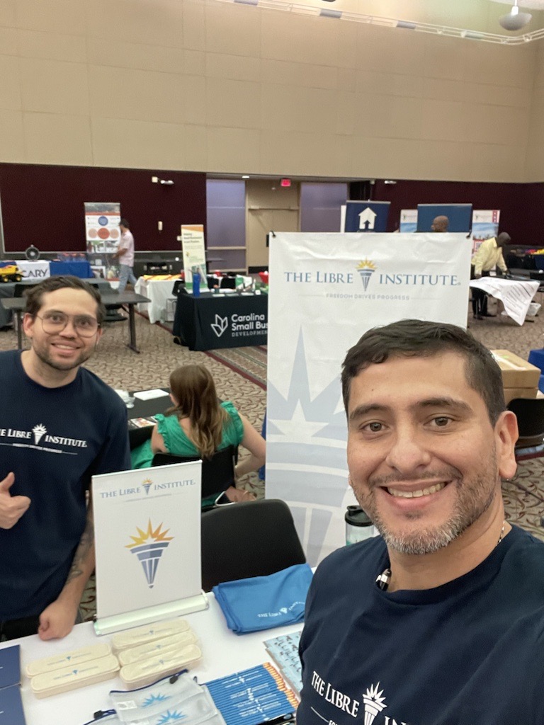 LIBRENC's tweet photo. .@LIBREInstitute is thrilled to attend the 25th Annual Raleigh Small Business Expo as a premier sponsor! We champion economic prosperity and the entrepreneurial spirit. Together, we can create opportunities & drive success for small businesses. #RaleighExpo #FreedomDrivesProgress https://t.co/S1oQ7rO3IK