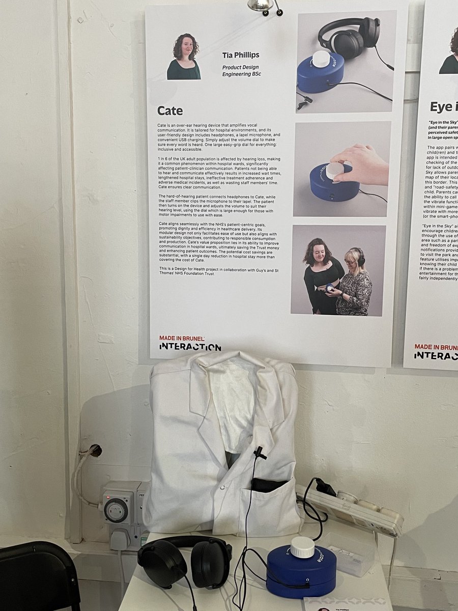 rebekah_schiff's tweet photo. Well done to Tia ⁦@Bruneluni⁩. Been good to work together on a design to help those with hearing difficulty in hospital ⁦@GSTTGeriatrics⁩ ⁦@GSTTnhs⁩ @KatherineChin18⁩ ⁦@RNID ⁦ https://t.co/0zzi1oUl2r