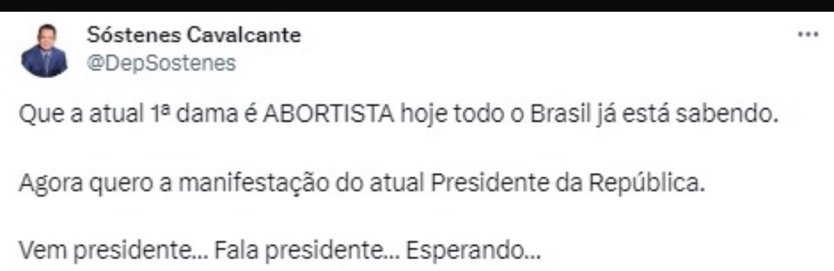 Eis a manifestação vagabunda de um provocador barato. Não esconde q usa milhares de vítimas de estupro, a maioria meninas, p/ o embate político. Isso foi combinado com Bolsonaro e com Valdemar Costa Neto, outro monumento moral. Sentiu o peso do PL criminoso e tenta desviar o foco