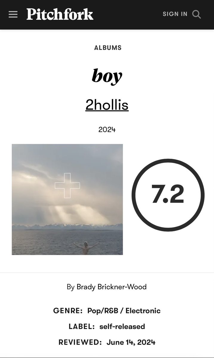 therealugs's tweet image. Pitchfork rates the new 2hollis album at a 7.2/10 🔥