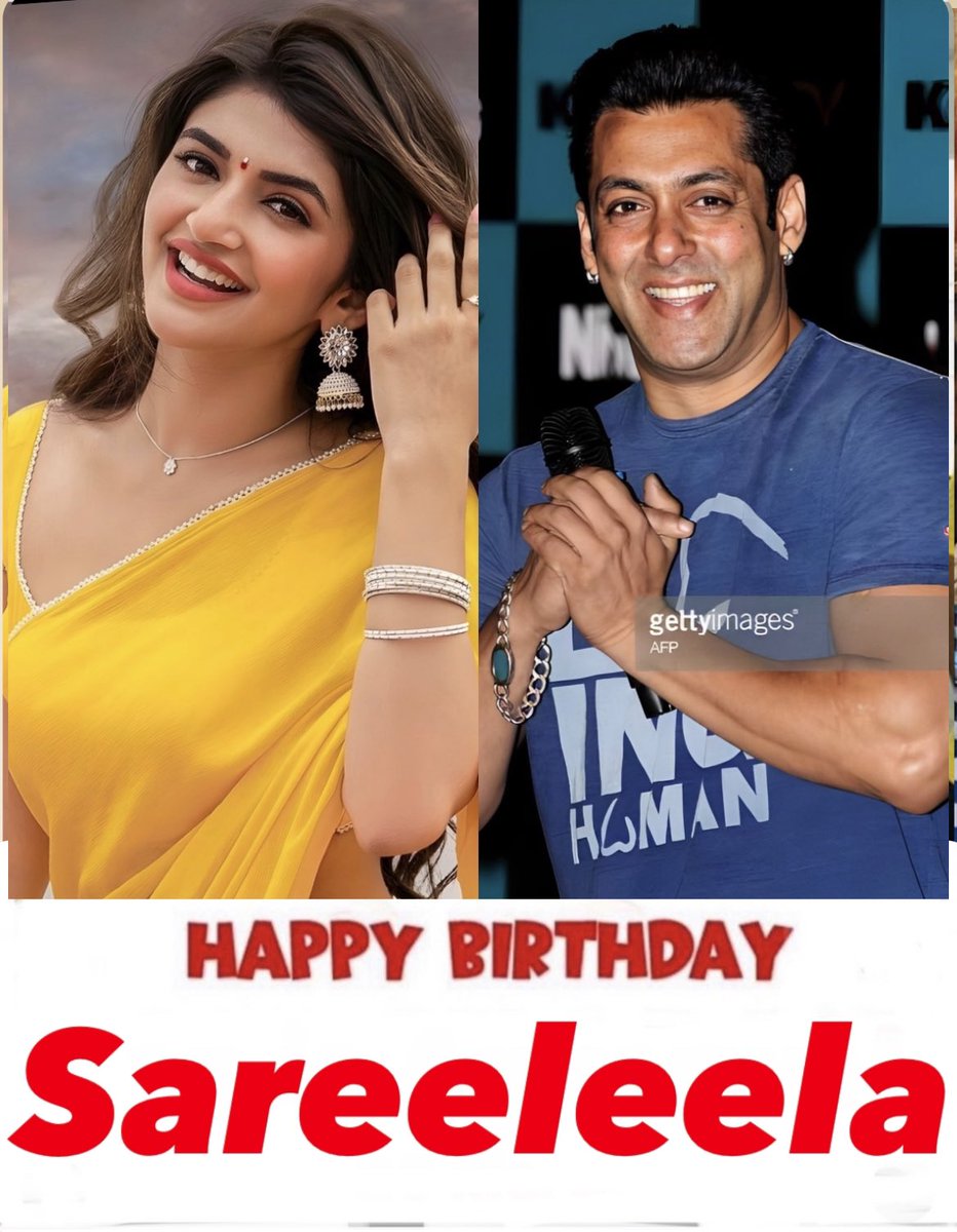 BeingSKFan_Club's tweet photo. Wishing  Evergreen &amp; Talented Indian Telugu Cinema Megastar Actress @sreeleela14 Madam A Very  Happy Birthday! 🎂
We wish you lots of Love &amp; Happiness Year Ahead! ❤️🍰🍫💥🎉
#HBDSreeleela  @telugufilmnagar @BeingSalmanKhan @sareeleelaTeam https://t.co/znzUbS6r0t