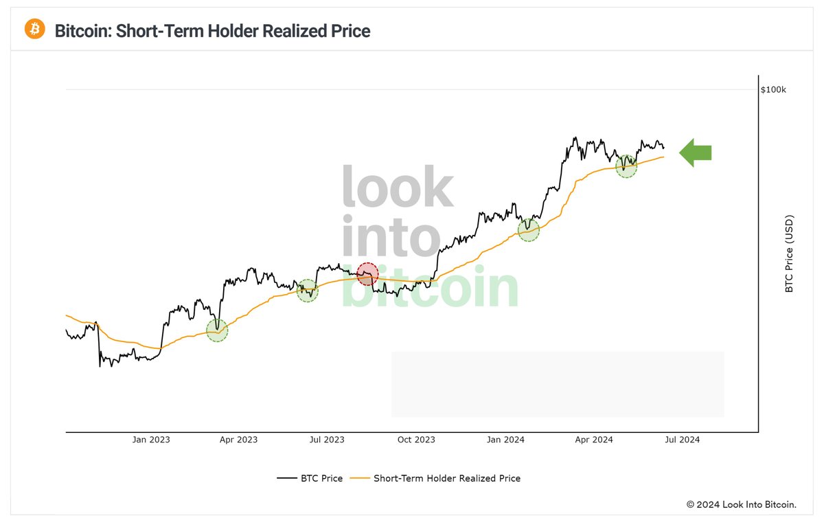 Saya ga mau nakut nakutin kalian!  

Tapi jika melihat Historical Data dari "Bitcoin Short-Term Holder Realized Price", jika kita berhasil menembus support di $65.000 koreksi lebih dalam ke bawah garis oranye yaitu garis "Short-Term Holder". 

 Pola nya sangat mirip, dan memang
