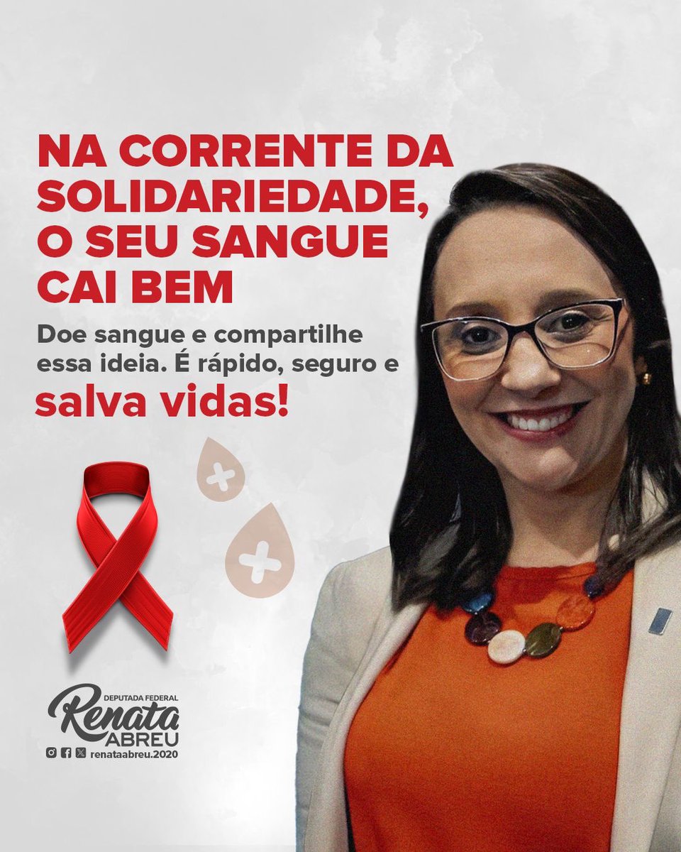 Junho é o mês de conscientização da doação de sangue. Um ato simples, rápido e seguro que pode salvar até quatro vidas. Procure um hemocentro mais próximo de você e doe sangue, estenda o braço a quem precisa.

📍Em São Paulo, é possível fazer o agendamento na Fundação Pró-Sangue