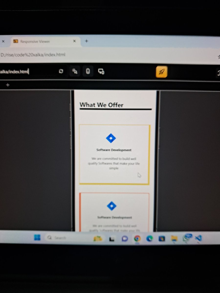 mabdillahi275's tweet photo. 4day or #100DaysOfCode
Responsive design 
Html 
And
Tailwind css 

#eng_Liicaye 
#RiseAcademy #RiseToCode #NextGenDevelopers @RiseAcademy21 https://t.co/lvSECCLcRP