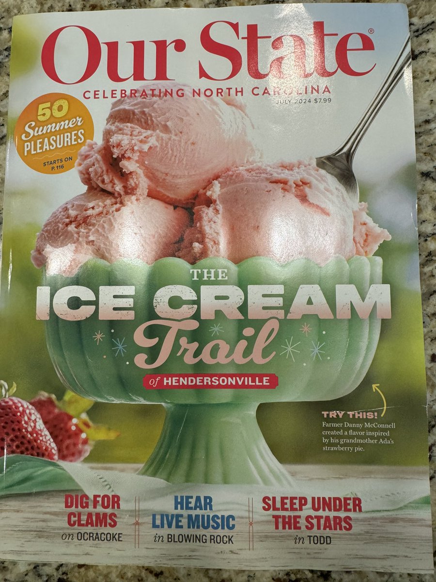 PresLeatherwood's tweet photo. Love seeing Hendersonville, NC City Government on the cover of Our State Magazine! Who doesn’t love The Ice Cream Trail!
#ourstatemagazine #828isgreat #icecream https://t.co/UH0uzFVx8e