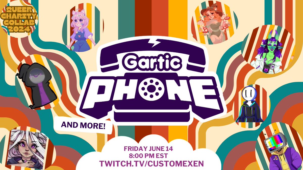GlitchInEden's tweet image. 🎨✨ Join us for an exciting Twitch live stream featuring amazing artists playing drawing games to raise funds for @TransLifeline! 🎮✏️

⏰ Time: 8pm EST
📺 Watch here: Twitch.tv/CustomExen