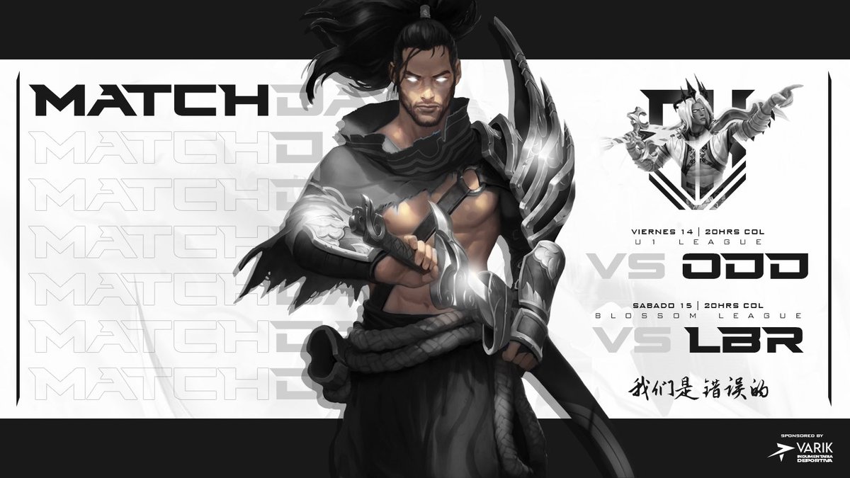 Este fin de semana será cargado de emoción para nuestra escuadra de league of legends 👀

Buscaremos un pase a la final vs <a href="/odd_mx/">ODD eSports❗️</a> en la <a href="/U1GamingOficial/">U1 Gaming</a> ⚡️

Mañana continuaremos en la <a href="/BlossomLeague/">Blossom League</a> 

#WeAreRX