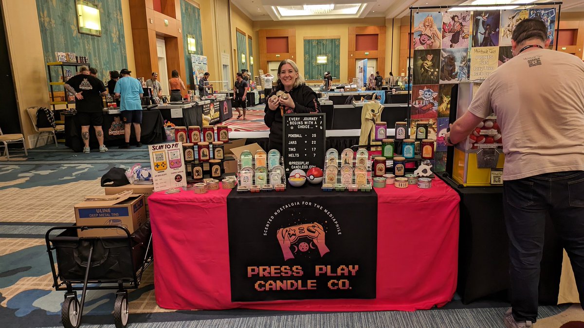 prof_reckless's tweet photo. If you're at #cardparty2 orlando, come by the #pressplaycandleco booth in central expo hall and say hello! We're vending all weekend :) https://t.co/o18MBCmVFi