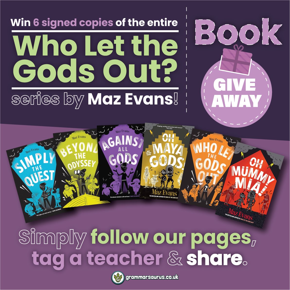 Met the amazing <a href="/mazevansauthor/">Maz Evans</a> yesterday &amp; got her to sign a set of books for a giveaway! 🎉 Follow us, tag a teacher, &amp; share to enter. Winner picked on 23rd June 2024! 📚