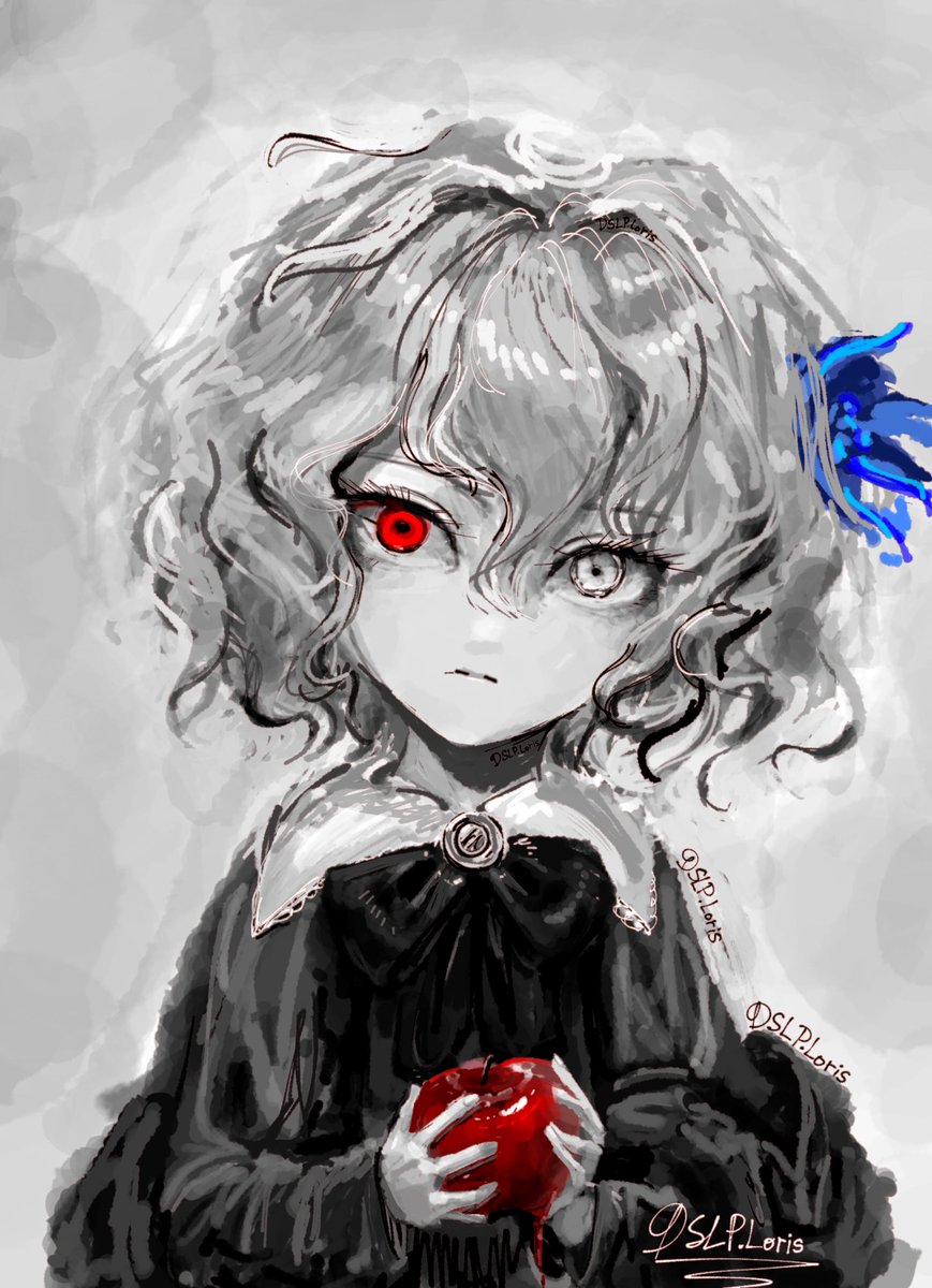 Dslp_Loris's tweet image. Apple🍎

I tried drawing this with only one brush...I think it looks good&amp;lt;3

#まつろ #Matsuro #art #fanart #Deathpalette #digitalart #artist