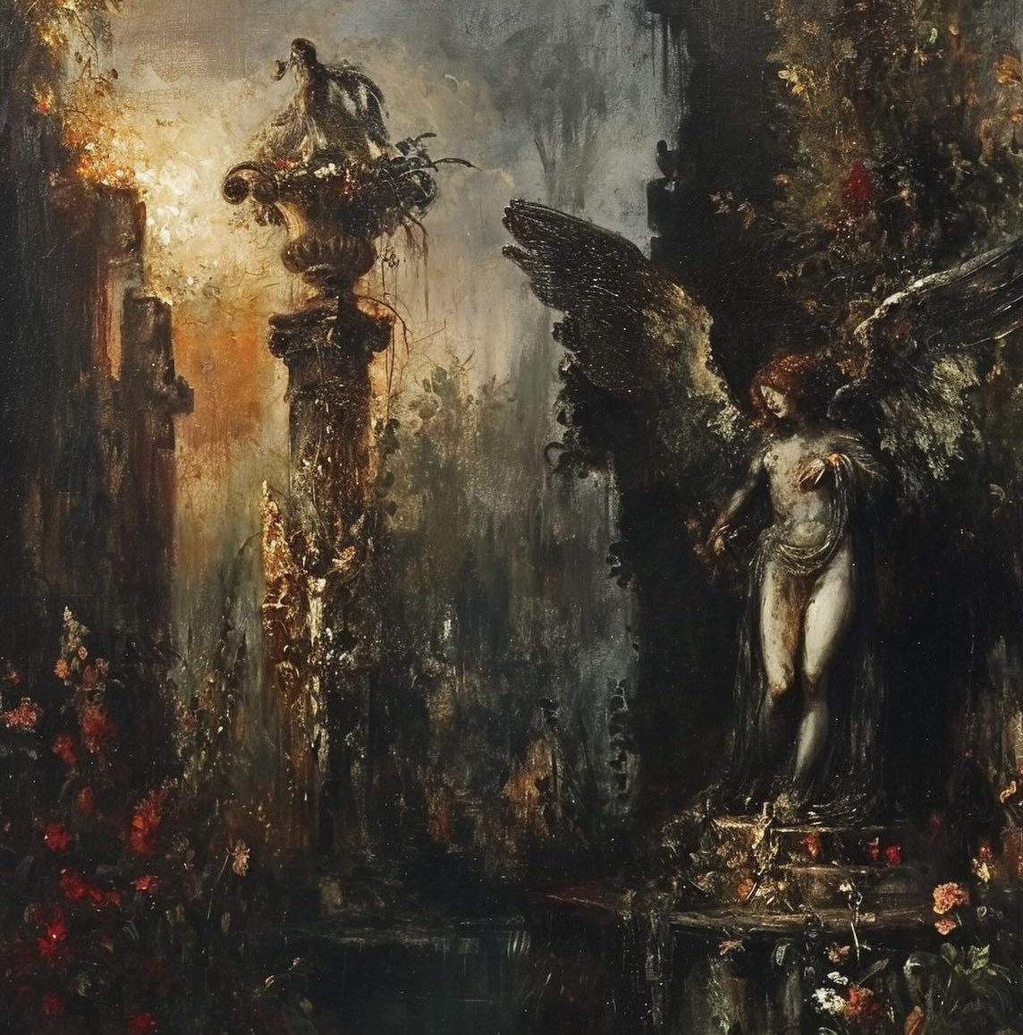 there, inside the garden
they kissed and the sun rose 
            and he walked a little further
            and she found she was alone