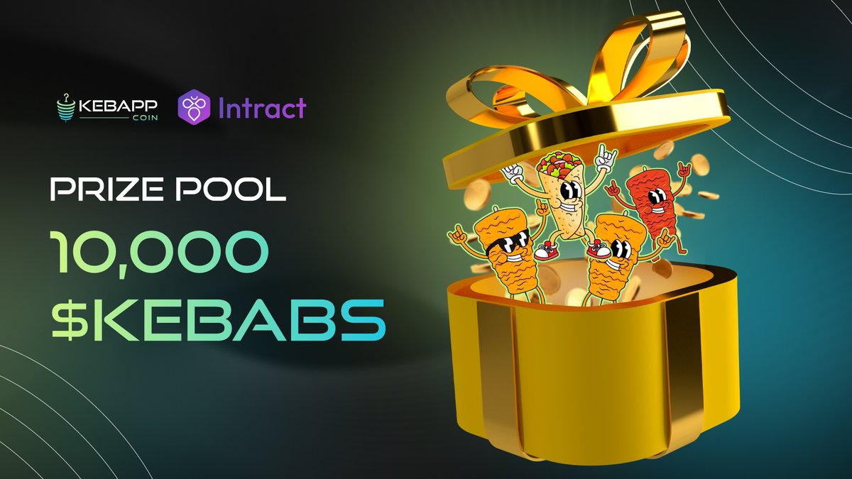 KebAppCoin's tweet image. KebApp pre-sale quests is live on @IntractCampaign

Prize pool: 10,000 $KEBABS will be distributed after TGE on June 24th.

There will be 50 winners

Join us and never be hungry again!

🔗: intract.io/quest/66670886…