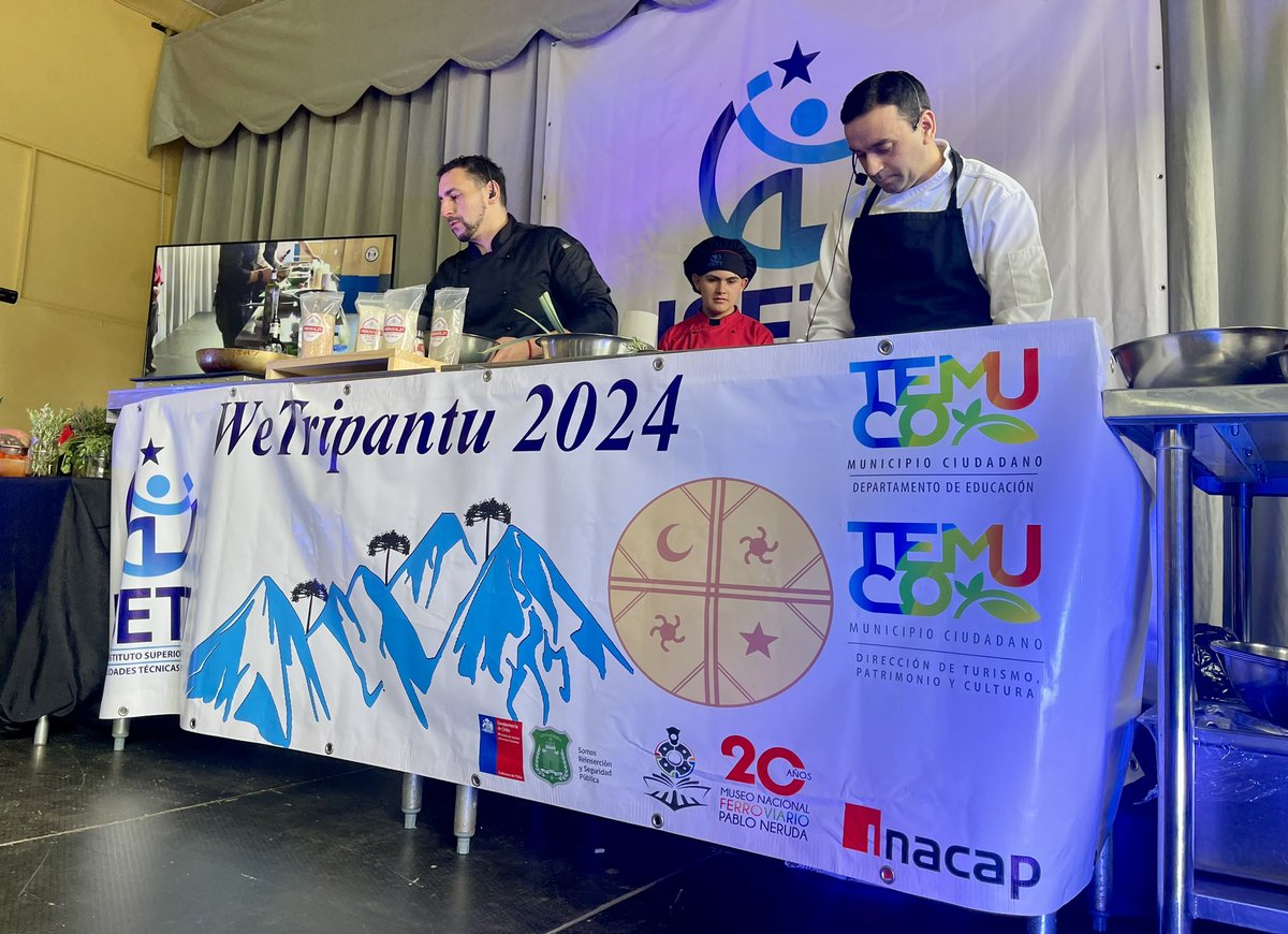 Gendarmeria_Ara's tweet photo. 🟢 Gendarmería de Chile presente en la celebración del We Tripantu Gastronómico 2024 organizado por el Instituto Superior de Especialidades Técnicas de Temuco, a través de la presentación del equipo del CET del CCP de #Temuco.

#SomosReinserciónySeguridadPública https://t.co/liQb8Hh9FT