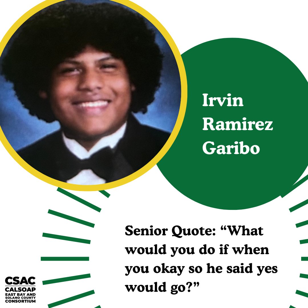 Congratulations and good luck to all our graduating seniors! Take a look at our senior spotlights for Richmond High School and Fremont High School and see what our students have to say about their experiences. #ebscc #ebc #csac #seniorspotlight #richmondhighschool #fremonthigh