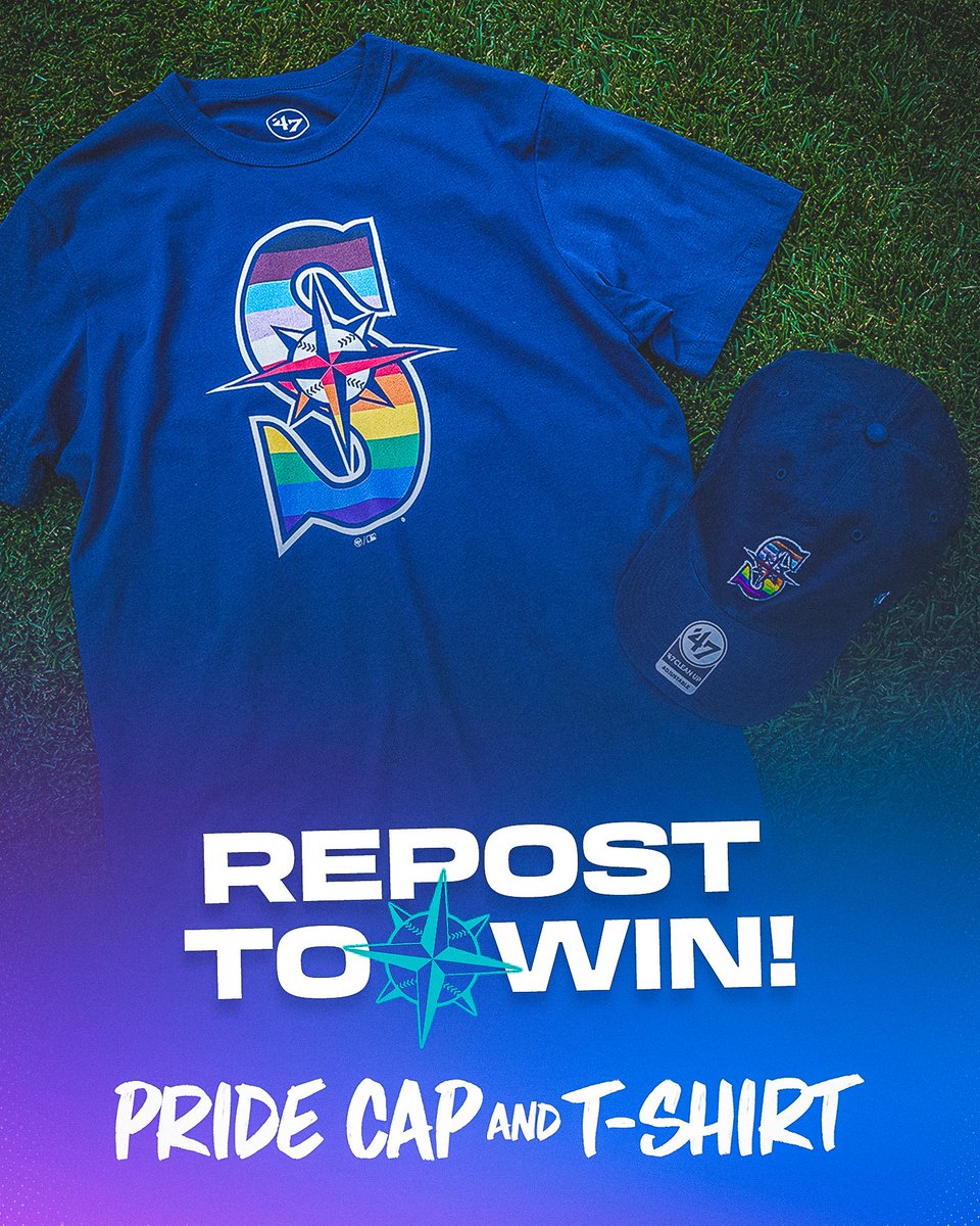 Mariners's tweet image. 🏳️‍🌈🏳️‍⚧️ REPOST TO WIN 🏳️‍⚧️🏳️‍🌈

Celebrate Pride Month with us and enter for a chance to win a Pride Cap &amp;amp; T-shirt from our friends at the @MarinersStore.