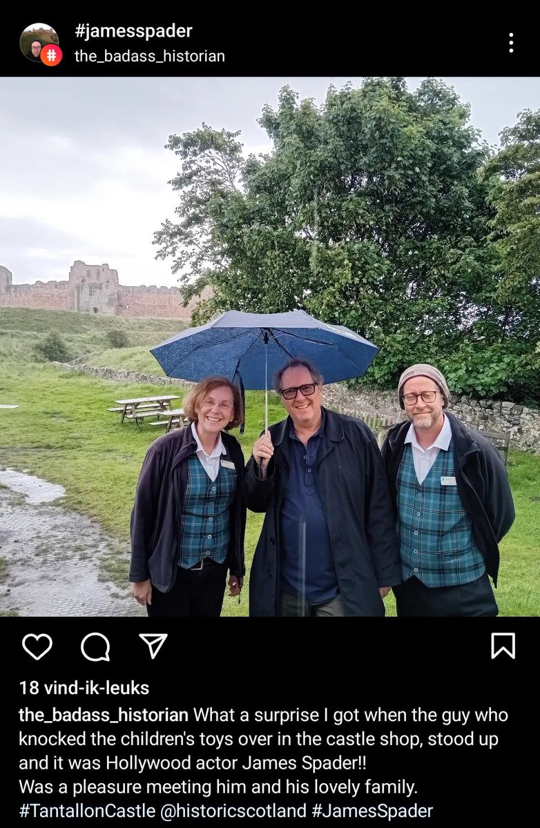 CooldudeSpader's tweet photo. JAMES SPADER IS IN SCOTLAND. LOOK AT THE MIGHTY COOL DUDE. #JamesSpader (credits the_baddass_historian) https://t.co/6qSKLrYlM1