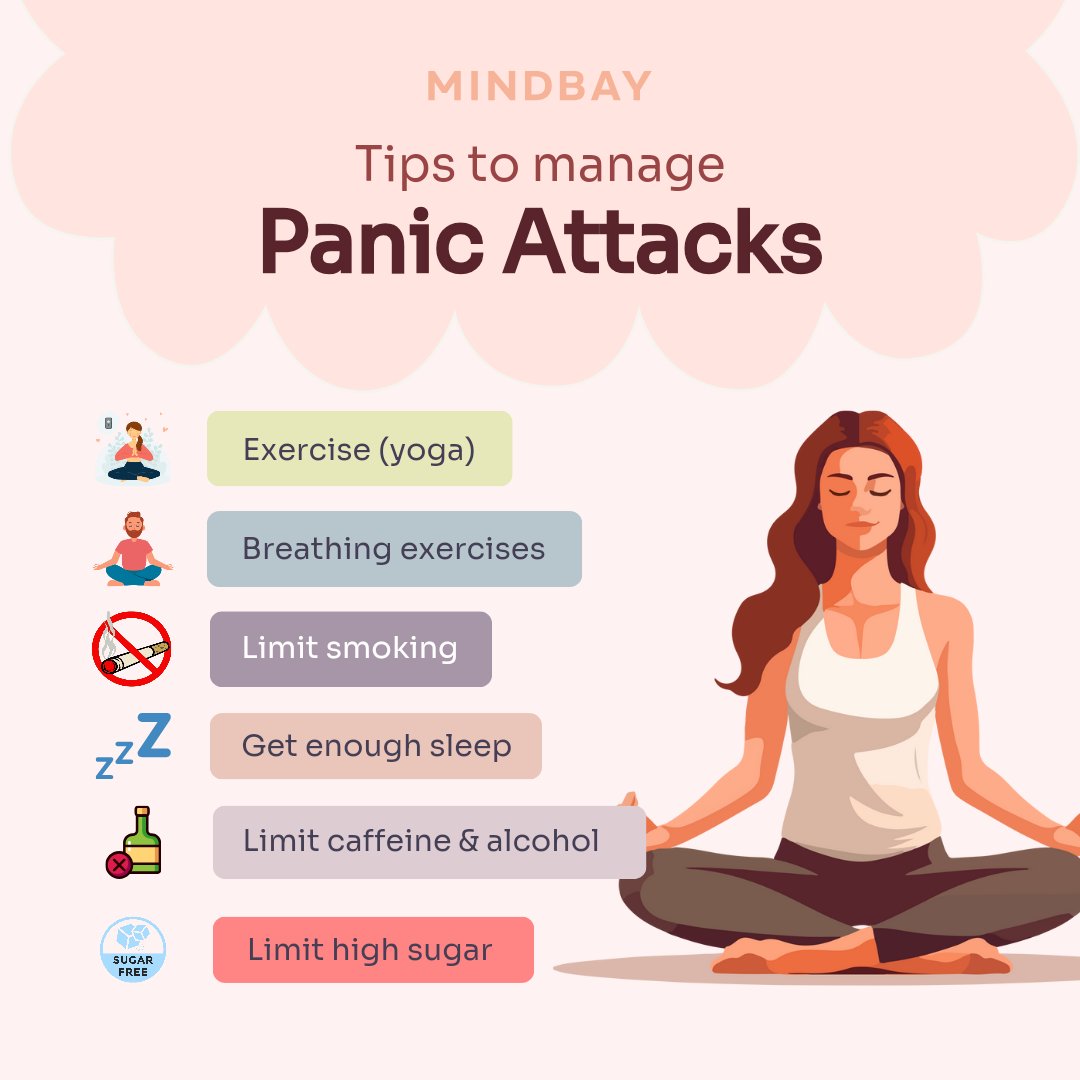 MindBayApp's tweet photo. 🌟 Prevent Panic, Embrace Peace 🌟
Take proactive steps today to keep anxiety at bay and nurture your well-being:🧘‍♀️

#panic #mindfullness #anxietale https://t.co/cey38RklpO