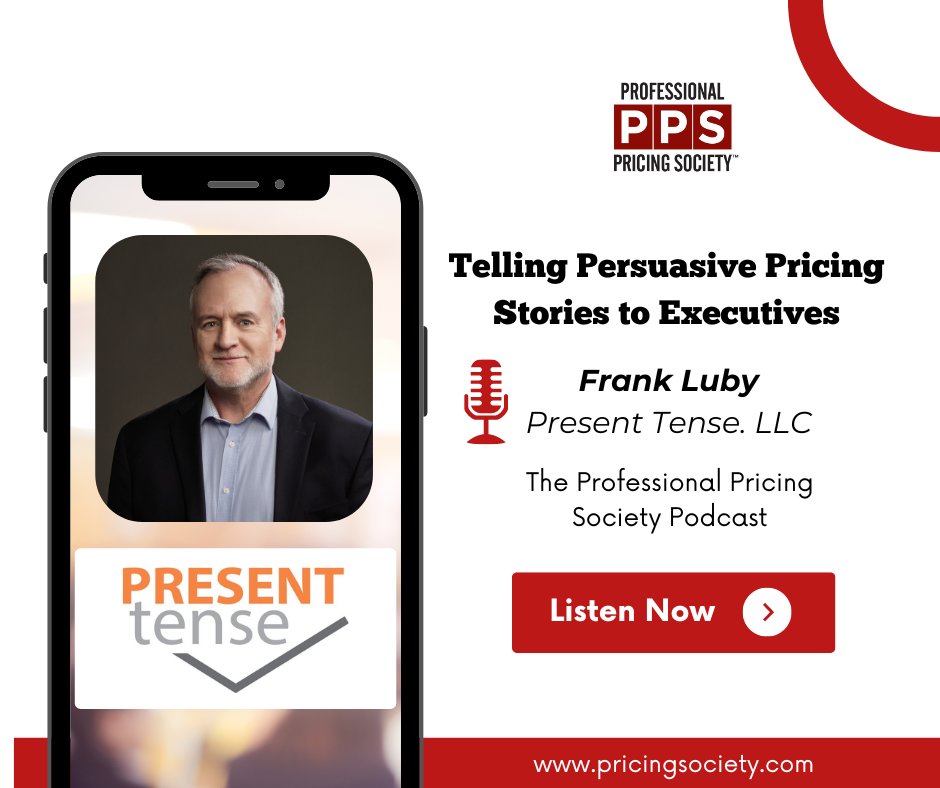 #NewPodcast- CEO of <a href="/PresentTenseLLC/">Present Tense LLC</a> and #PPSVEGAS24 speaker, Frank Luby, shares why mastering persuasive writing in pricing is a must in the profession! Check it out here: pricingsociety.com/podcast/episod…