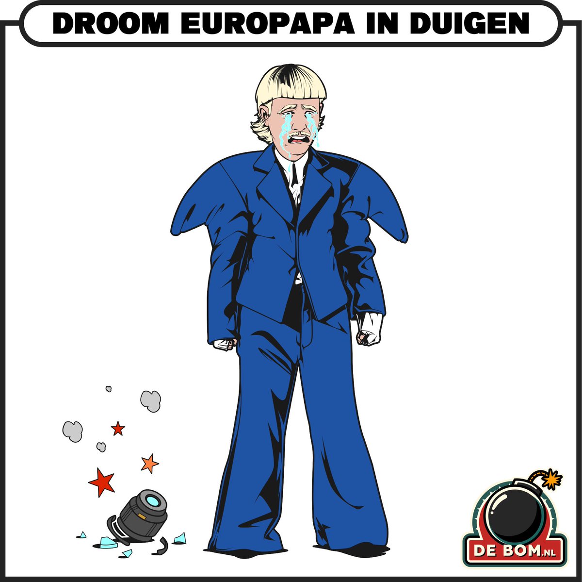 Eurofielen in tranen na uitslag Europese verkiezingen.  

DeBom.NL