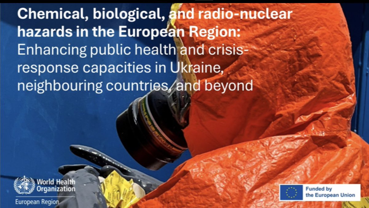 Important work going on with support of <a href="/EU_Commission/">European Commission</a> &amp; <a href="/WHO/">World Health Organization (WHO)</a> to strengthen protection of #publichealth, #crisesresponse capacities and ultimate #resilience of #Europe with special focus on #Ukraine and its neighbours. #CBRN