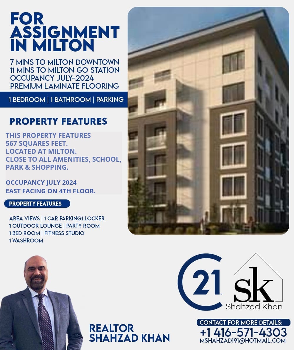 realtorshahzad_'s tweet image. 🏢 𝐍𝐞𝐰 𝐀𝐬𝐬𝐢𝐠𝐧𝐦𝐞𝐧𝐭 𝐎𝐩𝐩𝐨𝐫𝐭𝐮𝐧𝐢𝐭𝐲 𝐢𝐧 𝐌𝐢𝐥𝐭𝐨𝐧!🏢

📞 Contact Realtor Shahzad Khan for More Details:
+1 416-571-4303
mshahzad191@hotmail.com
.
#MiltonRealEstate #NewAssignment #RealEstateOpportunity #MiltonLiving #RealtorShahzadKhan #DreamHome