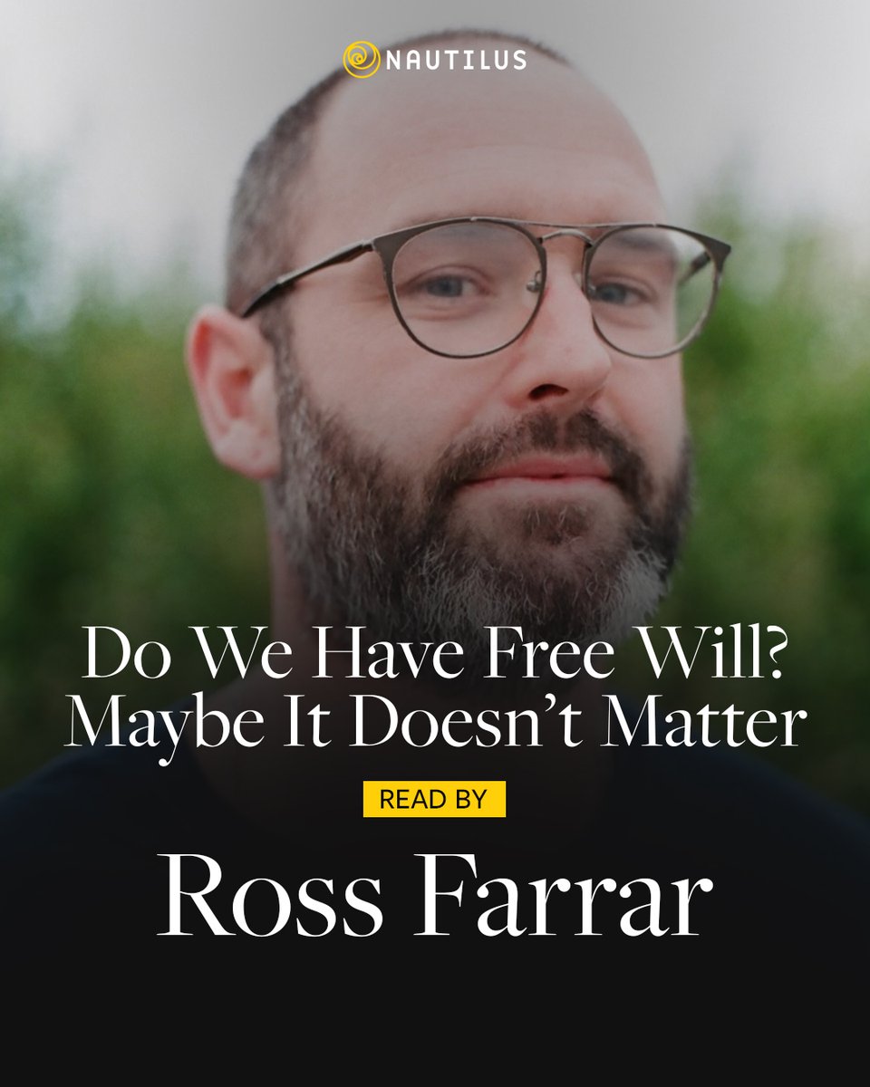 Nautilus Magazine (@nautilusmag) on Twitter photo Watch <a href="/RossJFarrar/">Ross J. Farrar</a> of <a href="/ceremony/">CEREMONY</a> and spiceispain read "Do We Have Free Will? Maybe It Doesn’t Matter" by <a href="/drjimdavies/">Jim Davies</a> and learn more about one of the central philosophical questions of our time.
YouTube: bit.ly/4bjcuKZ
Spotify: bit.ly/3za31Ia
📸 @mutedfawn Watch <a href="/RossJFarrar/">Ross J. Farrar</a> of <a href="/ceremony/">CEREMONY</a> and spiceispain read "Do We Have Free Will? Maybe It Doesn’t Matter" by <a href="/drjimdavies/">Jim Davies</a> and learn more about one of the central philosophical questions of our time.
YouTube: bit.ly/4bjcuKZ
Spotify: bit.ly/3za31Ia
📸 @mutedfawn