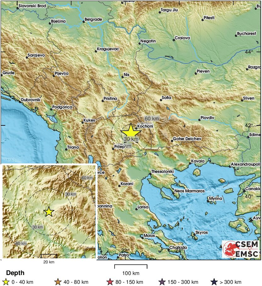 LastQuake's tweet photo. 🔔#Earthquake (#земјотрес) M2.0 occurred 2 km NE of #Shtip (Republic of North Macedonia) 3 min ago (local time 19:54:27). More info at:
📱https://t.co/IbUfG7TFOL
🌐https://t.co/k1h9wZY1Lt
🖥https://t.co/EMXLMkzFkl https://t.co/WYooy6ttpF