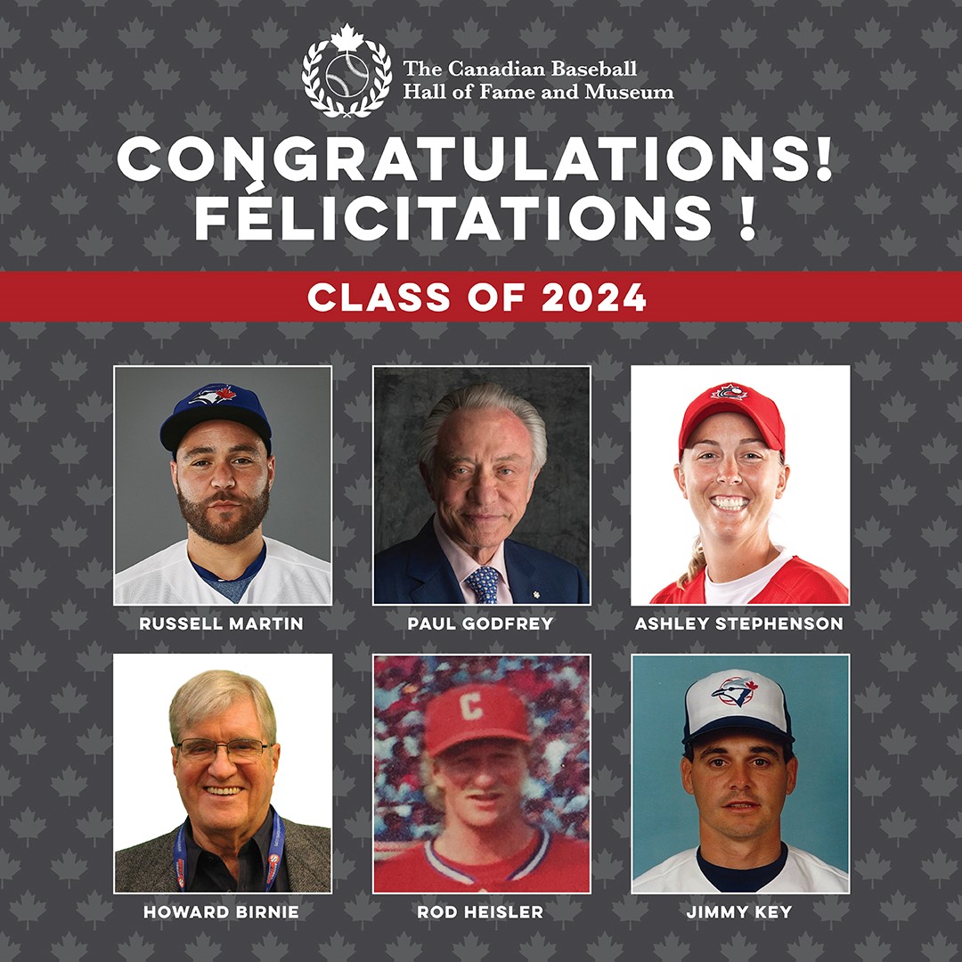 Today's the day! This afternoon we honour the Canadian Baseball Hall of Fame and Museum Class of 2024. Congratulations to you all!