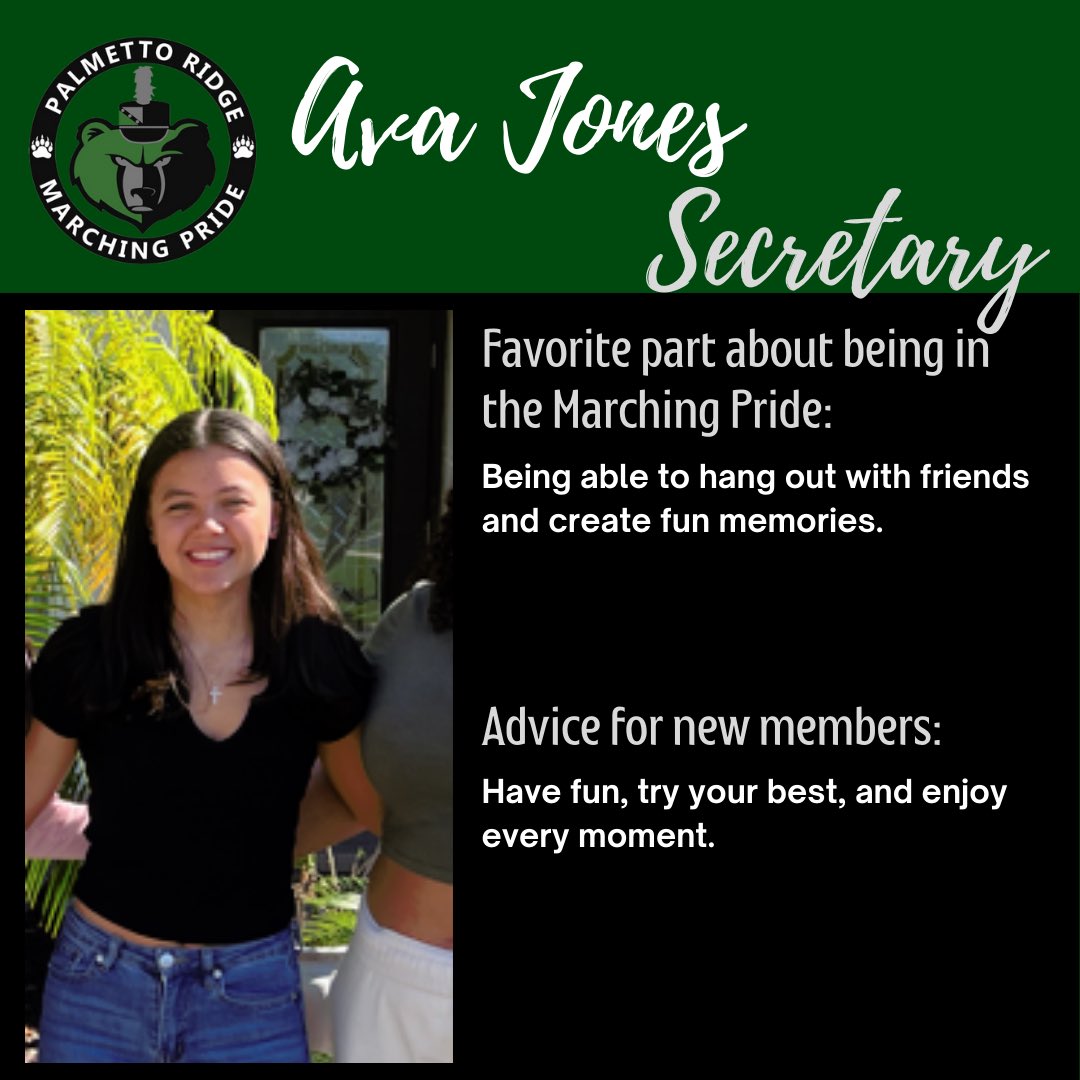 2024 Marching Pride Officer Spotlight, Olivia Jones and Ava Jones