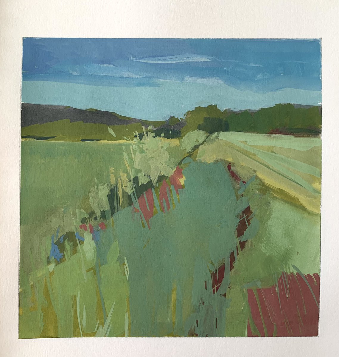 S_Jennings_art's tweet photo. Another little sketchbook tiddler. So much green to mix at the moment! 😬
#gouache #sketch #sketchbook #landscapepainting #stamforduk #lincolnshire https://t.co/f4E0CLCXhi