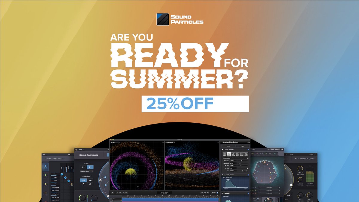 soundparticles's tweet image. 🔥 25% OFF on EVERYTHING
⏰ Until June 25th

#audiosoftware #musicproduction #musicproducer #beatmaker #vst #musicsoftware #musicstudio #mixing #mastering #proaudio #soundparticles #sale