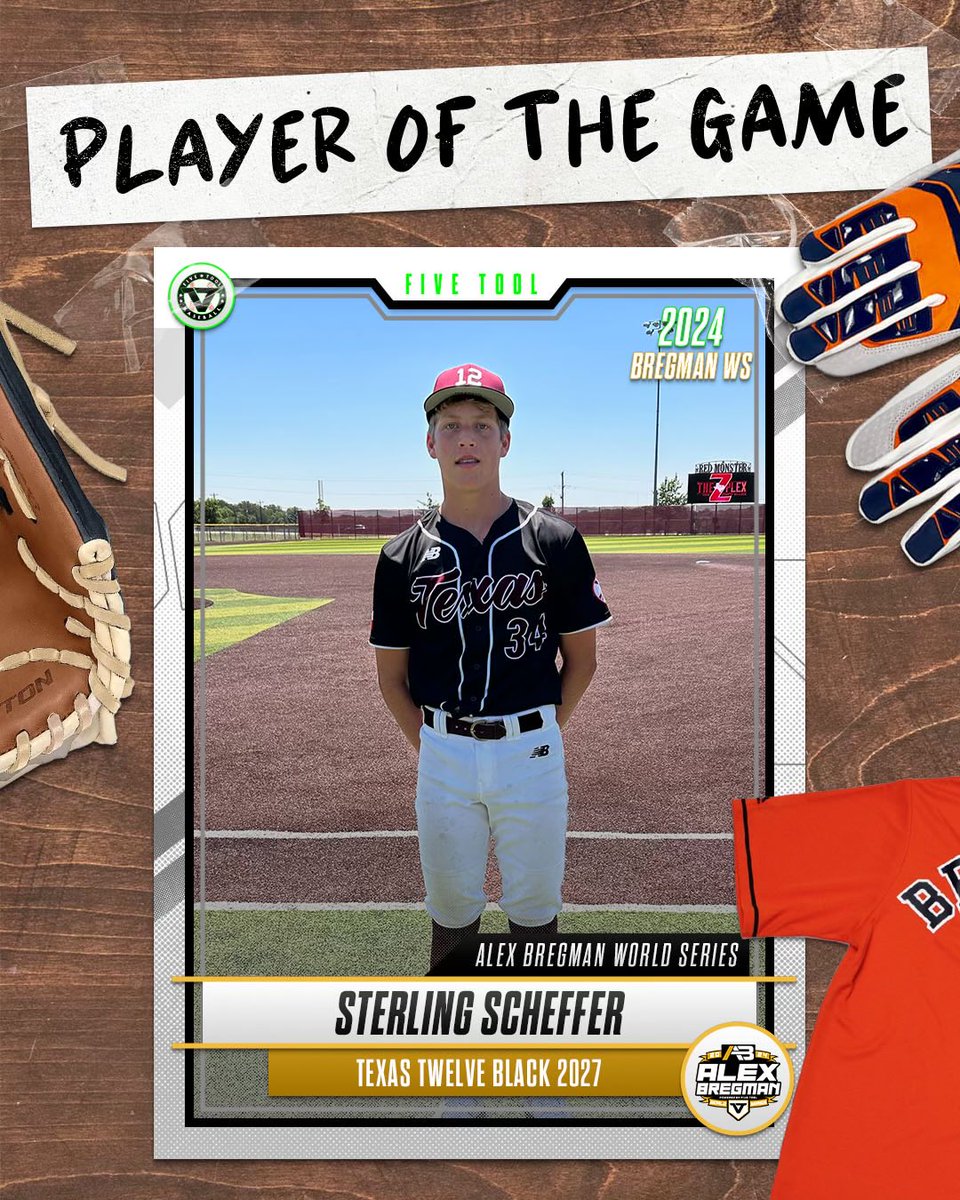 FiveToolTexas's tweet photo. #BregmanWS F: @TwelveRecruits Black 2027 5, Action 15U White 0
PoG: Sterling Scheffer 7 IP, 3K, 0H, 0R, 2 BB
Hitter: @jayden242627 1-3, 2B, 2 RBI https://t.co/caxzsqPLpl