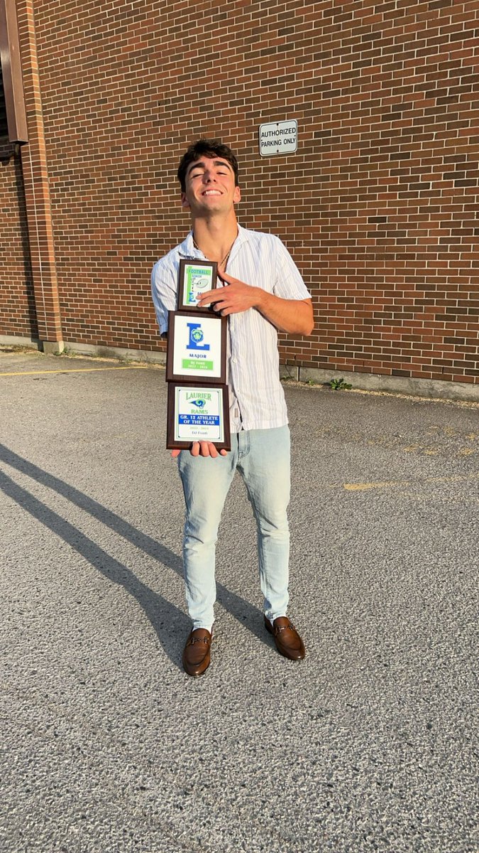 Honoured to be recognized as sr football MVP, contribution to Laurier award, as well as Gr12 male Athlete of the year.