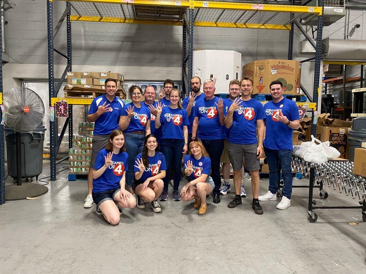 news4buffalo's tweet photo. Back at it again at @feedmorewny for Day 2️⃣! Helping to get food to children in need as part of #NexstarFDOC2024 https://t.co/C6jj5x1Bll