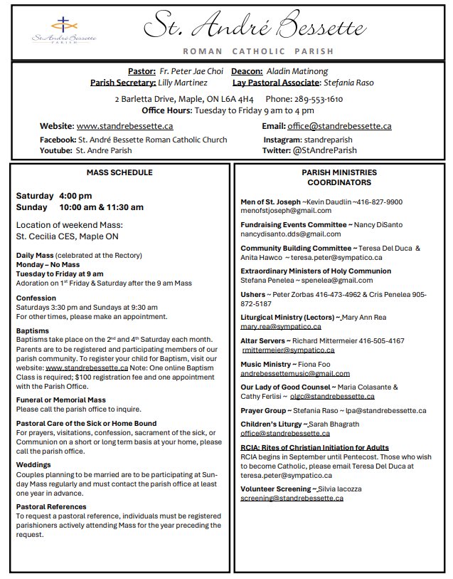 Keeping you informed: Week of June 15-21

<a href="/StCecilia_ycdsb/">St. Cecilia</a> 
<a href="/sra_ycdsb/">St. Raphael the Archangel C.E.S.</a> 
<a href="/WomenofthewordT/">Women of the Word To</a> 
<a href="/angelasaggese9/">Angela SAGGESE</a> 
<a href="/WigstonJennifer/">Jennifer Wigston 🙏🏼 📿 🛐 🇺🇦</a>