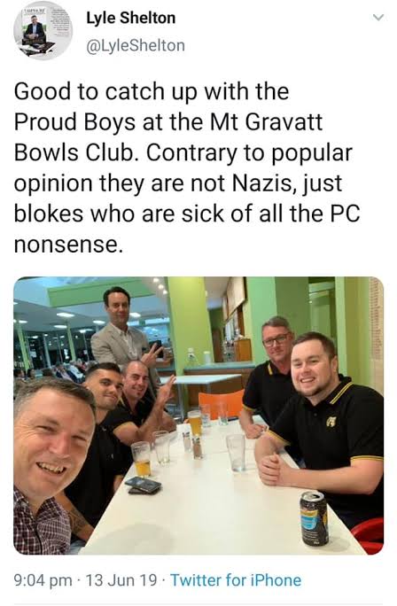 matt____baker's tweet photo. @DavePellowe @TheRealPBarry Oh hey @DavePellowe, that you hanging out with Proud Boys? https://t.co/qFGa3wh2yR