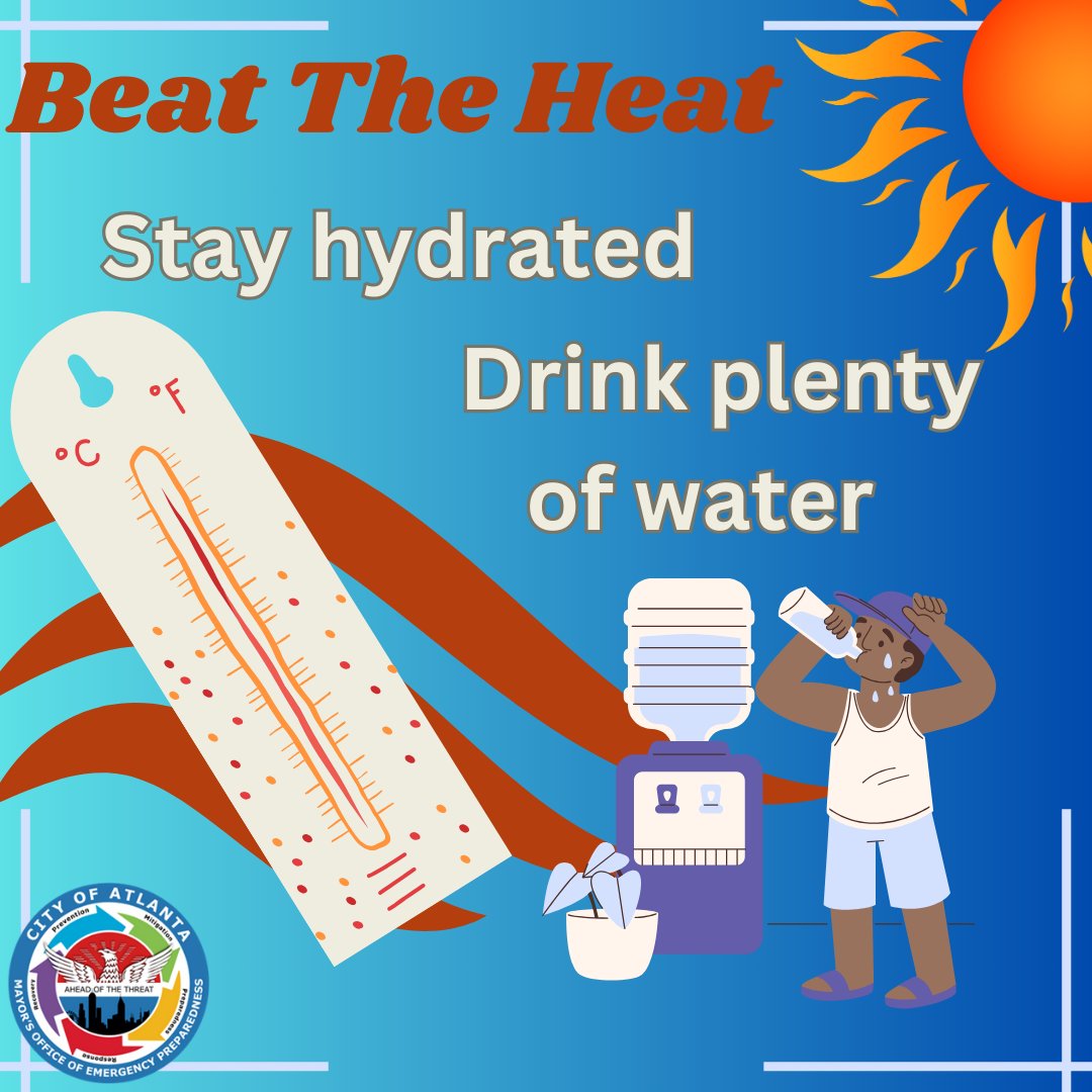 ATLCRB's tweet image. It's going to be a hot one this weekend! Stay cool and hydrated! #MovingAtlantaForward #CityofAtlanta #OneAtlanta #Atlanta