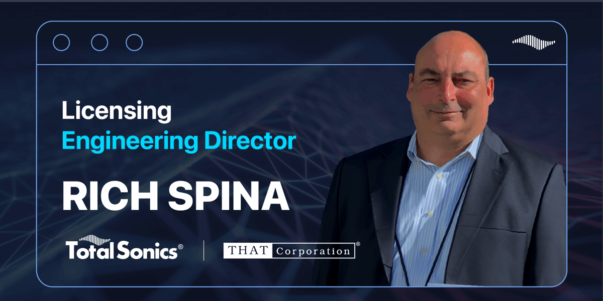【📢 Exciting News at Total Sonics!】

We have big news! After 18 incredible years, Matt Easley, our Director of Engineering, is retiring. 

Taking the helm is Rich Spina, a distinguished audio engineering veteran with 30 years of experience.

#AudioEngineering #TotalSonics