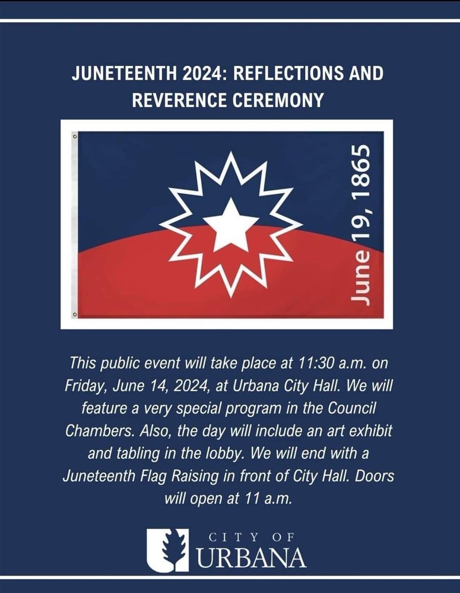 ElectDeShawn's tweet photo. Today I was able to attend the Juneteenth 2024: Reflection and Remembrance Celebration, held by the city of Urbana!  

Awesome job to all of the speakers and everyone who had a hand in making this happen.  

#ChangeLedByU
#Juneteenth
#Community
#DeShawn4UrbanaMayor https://t.co/30GG17FErM