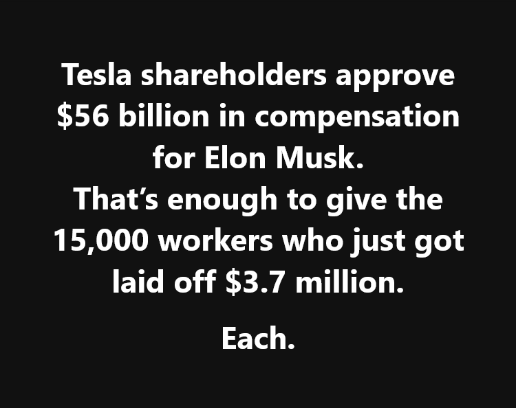 Under trickle-down economics the money always trickles up.