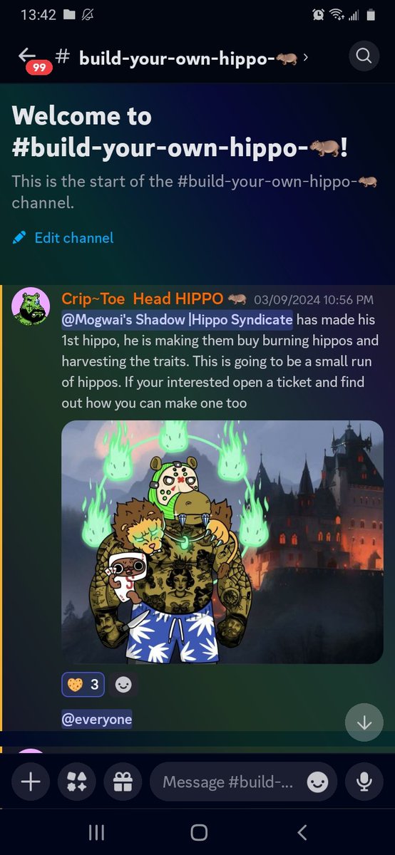 Mogwai's Shadow (@mogwaisshadow) on Twitter photo I know right, this is a custom <a href="/HippoSyndicate/">HippoSyndicate 🧱</a> NFT that was a Burn 3-to 7 NFTs of the trait you want like I picked Every trait in this NFT & now he's got some Shade's to protect his eyes from all the fire he is creating.
Thank You <a href="/miroweb3/">Miro🛠</a> & <a href="/Garyandsons_Co/">Crip~Toe. 🧱</a> for everything.
😁 I know right, this is a custom <a href="/HippoSyndicate/">HippoSyndicate 🧱</a> NFT that was a Burn 3-to 7 NFTs of the trait you want like I picked Every trait in this NFT & now he's got some Shade's to protect his eyes from all the fire he is creating.
Thank You <a href="/miroweb3/">Miro🛠</a> & <a href="/Garyandsons_Co/">Crip~Toe. 🧱</a> for everything.
😁