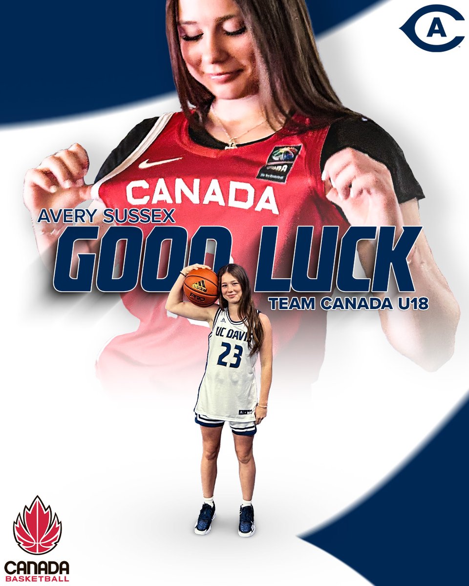 𝐆𝐎𝐎𝐃 𝐋𝐔𝐂𝐊 𝐀𝐕𝐄𝐑𝐘 🇨🇦

Incoming freshman Avery Sussex will represent her home country of Canada when she competes with <a href="/CanBball/">Canada Basketball</a> U18 in the <a href="/FIBA/">FIBA Basketball</a> 2024 FIBA U18 Women’s AmeriCup.

🗞️bit.ly/4bZtGpT

#GoAgs